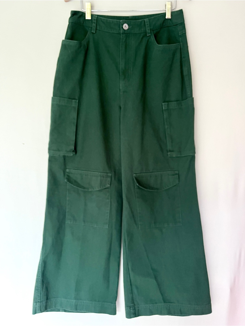 Collusion Green Wide Leg Cargo High Waisted Ruched Back Utility Y2K Size 6R